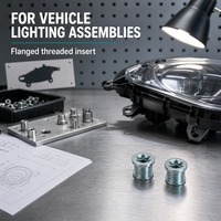 New Lamp Assembly Flanged Thread Bushing Internal Thread Rolled External Thread Carbon Steel Zinc Plated Silver Finish