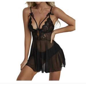 Piyama grosir baju tidur wanita, Lingerie seksi pita renda ukuran besar, tipis Medium, pakaian malam untuk wanita - Product Image 5