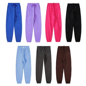 Pantalones Jogger Casuales de Algodón 100% con Cordón Plano, Estampado Puff, Logotipo Personalizado, Antiencogimiento, Secado Rápido, Estilo Hip Hop, Venta al por Mayor - Product Image 2