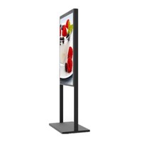Lampu latar Led 55 inci, papan reklame Digital dua sisi pasang gantung, layar Lcd kecerahan tinggi Semi luar ruangan