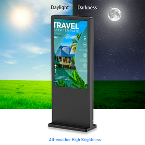 Tótem <span class=keywords><strong>de</strong></span> Señalización Digital con Pantalla LCD <span class=keywords><strong>de</strong></span> 55 y 65 Pulgadas, 2000 Nits, 4K, IP65, Resistente al Agua, para Publicidad Exterior - Product Image 2