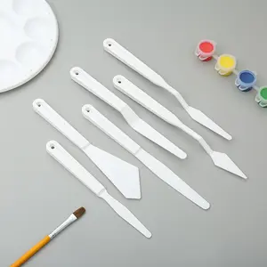 Pigment palet bıçağı altı set yeni yağlıboya bıçak kazıyıcı boyama yardımcı aracı palet sanatçı boyama bıçak toptan