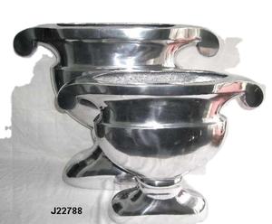 High Quality Cast Aluminium Flower Vase With Two Handle Top <b>Mirror</b> Polish Available in Mat Finish Also Tableware Home Decor - Product Image 2