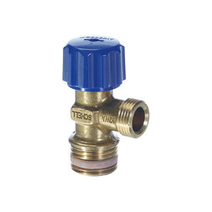 Grifo de cierre para cisternas empotradas, latón, 11,5 cm de longitud, con perilla azul - Product Image 1