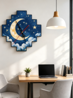 Horloge murale carrée vierge en MDF pour sublimation, personnalisable, écologique, mécanique, contemporaine, pour salon - Grande Vente