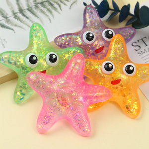 CHENXI Ins Cadeaux Spéciaux <span class=keywords><strong>Anti</strong></span> <span class=keywords><strong>Stress</strong></span> Étoile de Mer Étoile <span class=keywords><strong>Homme</strong></span> Squeeze Jouet Maltose Paillettes Rempli Fidget Toys - Product Image 3