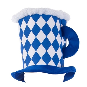 Venta <span class=keywords><strong>al</strong></span> <span class=keywords><strong>por</strong></span> <span class=keywords><strong>mayor</strong></span> azul blanco Rhombus Baviera Oktoberfest <span class=keywords><strong>cerveza</strong></span> traje sombrero - Product Image 1