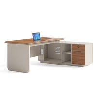Meubles de bureau - Bureau de direction classique - Bureau de cadre supérieur - Bureau de PDG - Bureau de patron - Meubles de bureau en forme de L - Bureau de bureau en MDF
