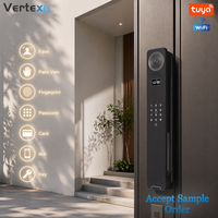 Serrure de porte intelligente Vertexis Tuya M7 - Reconnaissance faciale 3D et des veines palmaires, compatibilité multi-portes, alliage d'aluminium durable, synchronisation cloud