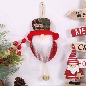 Low MOQ Premium Handmade <b>Xmas</b> <b>Tree</b> Decor - Fabric Hanging Ornament, Factory Wholesale Faceless Santa Bell Ornament - Product Image 2