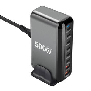 Produits les mieux classés, vente en gros, chargeur de voyage pour ordinateur <span class=keywords><strong>portable</strong></span> multi-ports, chargeur GaN PD super rapide, type C USB, 500W, chargeur GaN - Product Image 3