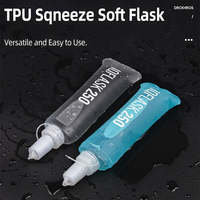 Gourde souple pliable en TPU portable 250 ml pour le cyclisme, la randonnée et la course à pied
