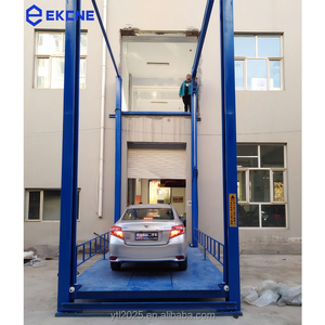 Plateforme hydraulique <span class=keywords><strong>à</strong></span> <span class=keywords><strong>colonne</strong></span> robuste de type mât, certifiée CE, longue durée de vie, hauteur de levage 5m, bleue - Product Image 4