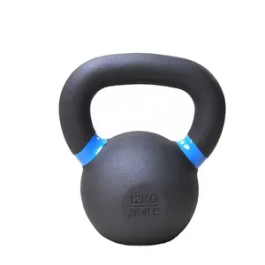 Custom Free Weights Gravity Color Ring 24kg Powder Coated Cast Iron Kettlebell