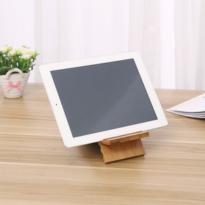 Junru Wooden Phone <b>Stand</b> 18x9x1cm Desktop Holder For Tablet And Smartphone Natural Wood Color - Product Image 2