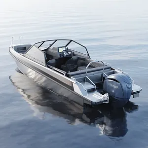 Barco personalizado de alta velocidade de alumínio para esportes aquáticos, 8 pessoas