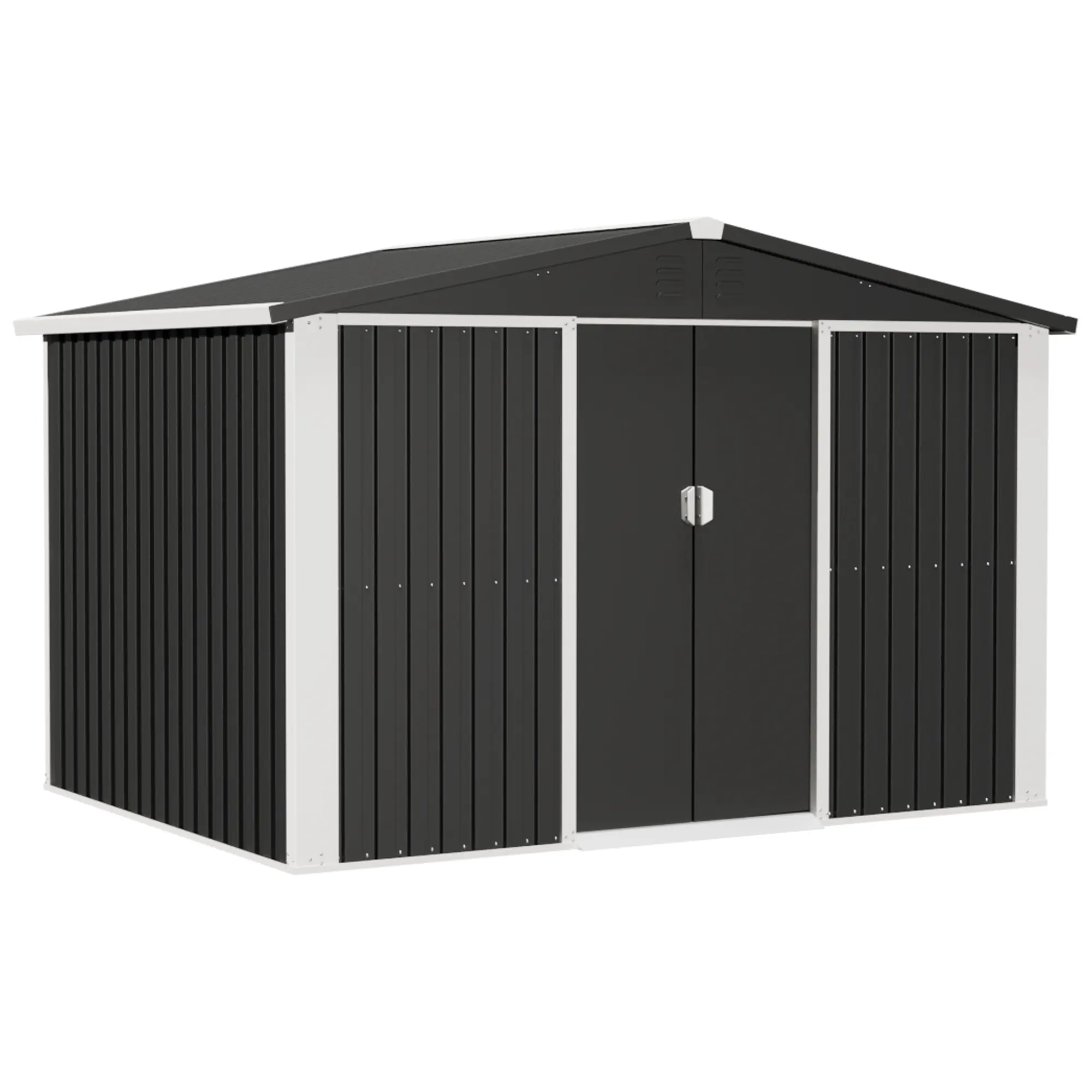 Outdoor Shed House mit Doppels chiebetür Metall lager Gartenhaus