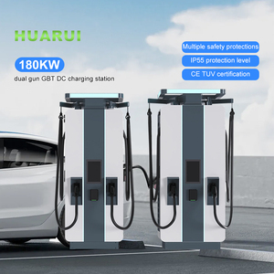 תחנת טעינה לרכב חשמלי מסחרית 180kW CCS2 עמידה למים עם 2 שקעים, מסך LCD ואפליקציית 4G חדשה - Product Image 2