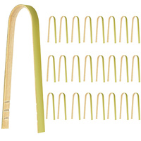 Mini pinces à bambou jetables de 4 pouces, longues, pour charcuterie, service en libre-service, ustensiles de cuisine légers