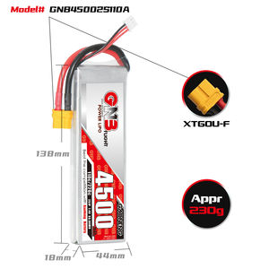 GNB GAONENG 2S 4500Mah 7.4V 110C 220C XT60 RC แบตเตอรี่ LiPo ปล่อยสูง RC รถเรือ Drone XT90คณบดี EC5 - Product Image 3