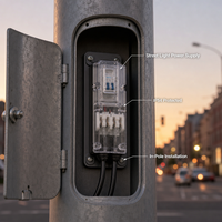 Boîtier de distribution d'énergie pour lampadaire extérieur M696, boîte de jonction électrique étanche IP54 avec terminal à fusible et conducteur en cuivre