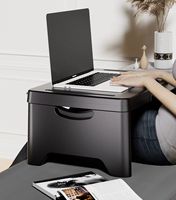 Support de bureau portable ergonomique et pliable, avec grille chauffante en plastique et support suspendu, table pliante polyvalente en métal pour ordinateur portable, pour la maison, la voiture et le camping