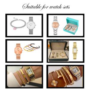 Reloj de Pulsera para Mujer 2024, Juego de Relojes de Acero Inoxidable con Correa de Eslabones Sólidos, Cuarzo Japonés, Incrustaciones de Diamantes Checos, Resistente al Agua, Regalo para Mujer - Product Image 3