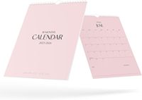 Diskon besar 2026 2027 OEM kalender perencana bulanan Spiral kustom cetak kalender dinding harian