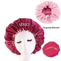 Top Sellers 2019 Custom Private Label Women's Hair Beauty Extra Large Satin Bonnet with Logo Drawstring for Sleeping Cap