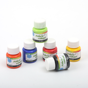 Keep Smiling, Pigmentos Textiles Permanentes de 12 Colores y 25 ml, Pigmentos Acrílicos Aptos para Camisetas DIY y Pintura Artística - Product Image 1