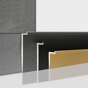 <span class=keywords><strong>Plinthe</strong></span> murale décorative en aluminium anodisé brossé, profilé à joint invisible, style minimaliste moderne - Product Image 3