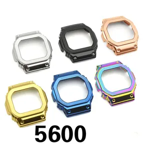 Boîtier de lunette en métal 5600, Bracelet de montre DW5600, Bracelet et boîtier de montre DW5600, lunette en acier inoxydable, cadre de ceinture + outils