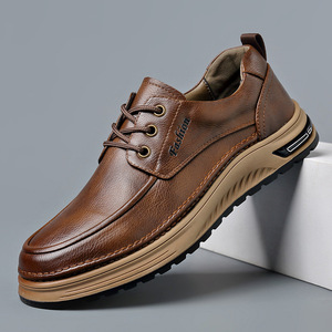 Nouvelles chaussures habillées décontractées pour hommes à lacets, design classique, <span class=keywords><strong>luxe</strong></span>, tendance, chaussures <span class=keywords><strong>bateau</strong></span> en cuir véritable pour <span class=keywords><strong>homme</strong></span>, Wenzhou - Product Image 2