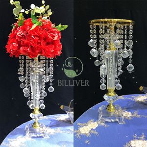 Accessoires de mariage en gros, supports à fleurs de mariage en acrylique transparent, centres de table pour mariage, décorations de table, supports à fleurs pour table. - Product Image 3