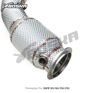 BOKSA Exhaust Downpipe for BMW M3/M4 F80/F82 S55 3.0T 2014-2019 Stainless Steel Pipe High Flow with 100/200/300/400 <b>Catalyst</b> - Product Image 4