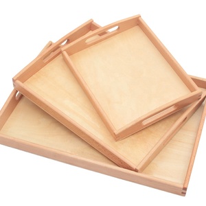 Plateaux en bois avec poignées Plateau en bois pour les tout-petits Activités Montessori Magasin de jouets et d'aides éducatives <span class=keywords><strong>à</strong></span> <span class=keywords><strong>la</strong></span> <span class=keywords><strong>maison</strong></span> <span class=keywords><strong>Maternelle</strong></span> - Product Image 1