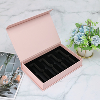 Logo personnalisé de luxe rose emballage cosmétique cylindre en papier rigide carton avec chapeau tube rond boîte-cadeau
