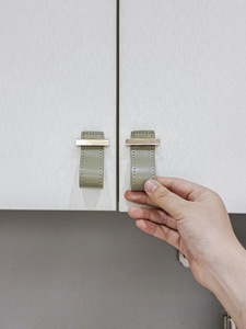 Nouvelle Tendance Poignée en Cuir pour Armoire à Chaussures, Tiroir de Penderie, Porte de Meuble, Poignée en Cuir de Vachette Haut de Gamme, Boucle de Poignée en Cuir, Style Tendance - Product Image 4