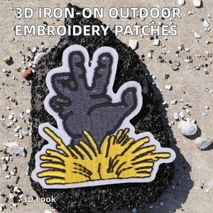 Parche Bordado de Mano de Zombi Saliendo del Suelo, Aplique Termoadhesivo, Emblema Espeluznante de Halloween para Ropa y Bolsos - Product Image 2