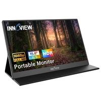 Moniteur de jeu portable de 15,6 pouces, angle de vue complet de 178 degrés, contraste HDR amélioré pour PS4, PS5, Xbox, Switch, console de jeu