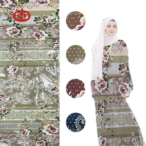 2024 diseño superior de alta calidad 100% poliéster SPH tela de impresión DIGITAL para ropa de mujer para el mercado de Indonesia