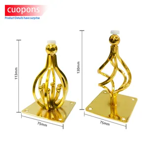Zeitgenössische New Style Metall möbel Bein Antik Messing Dreieck Tisch Fuß Gold Sofa Füße Eisen Chrom Golden Cabinet Legs