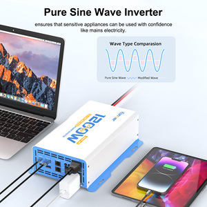 Onduleur à onde sinusoïdale pure 1000W 2000W 3000W 12V/24V DC à 110V/120V AC Logo personnalisé onduleur pleine puissance pour voiture RV camion - Product Image 4