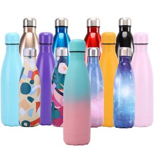 Bouteille d'eau sport en acier inoxydable isotherme personnalisée avec logo et motif sur mesure, bouteille de cola sport personnalisée - Product Image 1