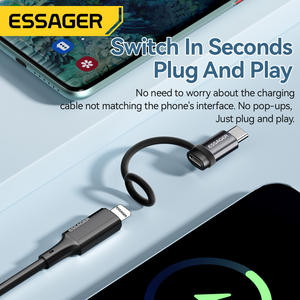 ESSAGER ES-OTG18 Adattatore USB 2.0 3A per Ricarica Rapida, Convertitore <span class=keywords><strong>OTG</strong></span> da USB Tipo C per <span class=keywords><strong>iPhone</strong></span> - Product Image 3