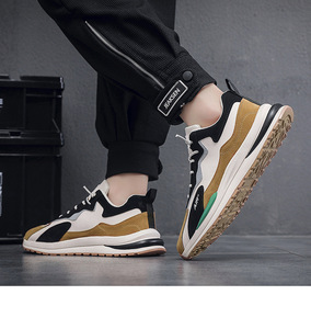 Chaussures de sport décontractées pour hommes en gros d'usine - Baskets légères et respirantes noires, grises et beiges, style mode et marche - Product Image 4