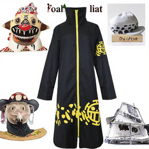 Costume de <span class=keywords><strong>cosplay</strong></span> d'anime Trafalgar D. Water <span class=keywords><strong>Law</strong></span>, cape de deux ans après, costume de cape, manteau noir en polyester, hommes adultes, fête d'Halloween - Product Image 3