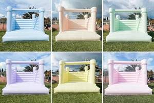 Ungu Komersial Kecil Memantul Tiup Bouncer Castle Bouncing Pernikahan Balita Putih Bouncing Rumah dengan Slide - Product Image 4