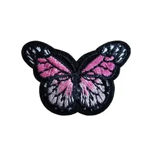 Remendo de borboleta para camiseta, personalizado, ferro inteiro, bordado, de borboleta, sem casaco