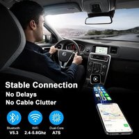 Adaptador Inalámbrico CarPlay 2 en 1 para Autos Android con Diseño Mini USB de KAIWO, Conexión Estable para Apple CarPlay